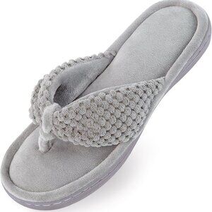 Women's Memory Foam Flip Flop Slippers Breathable Open Toe Indoor Outdoor
